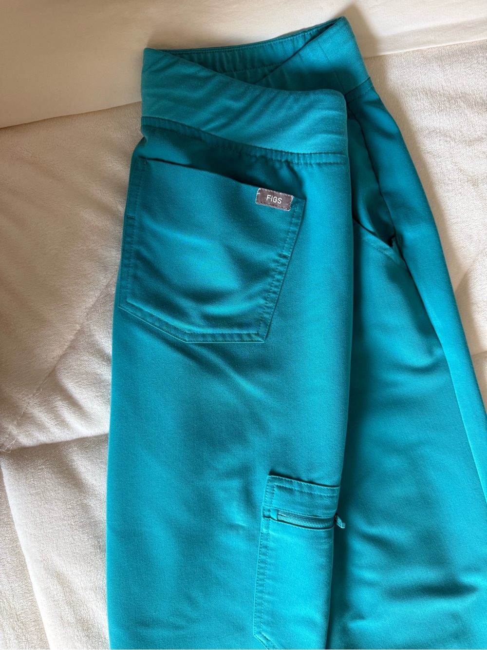 Figs Teal Cargo Joggers